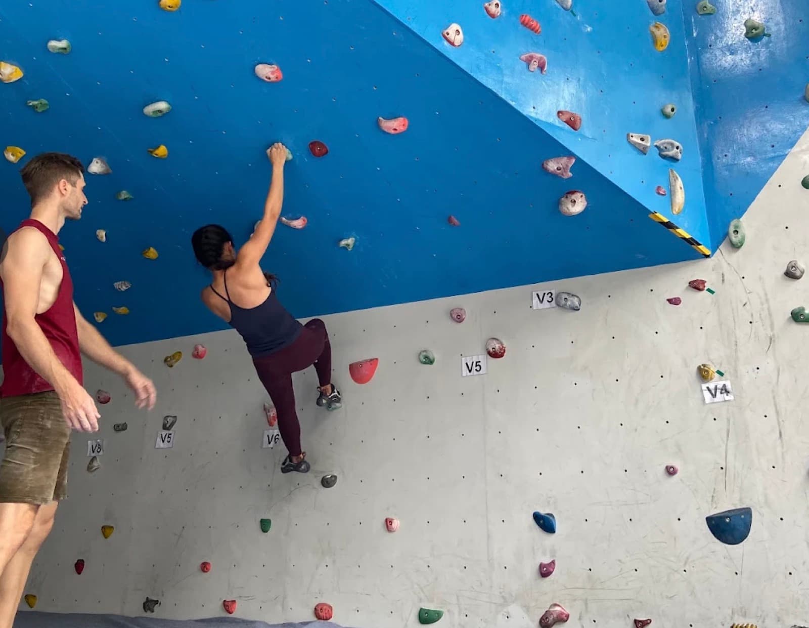 Bouldering, No Ropes at Danang Climbing Gym