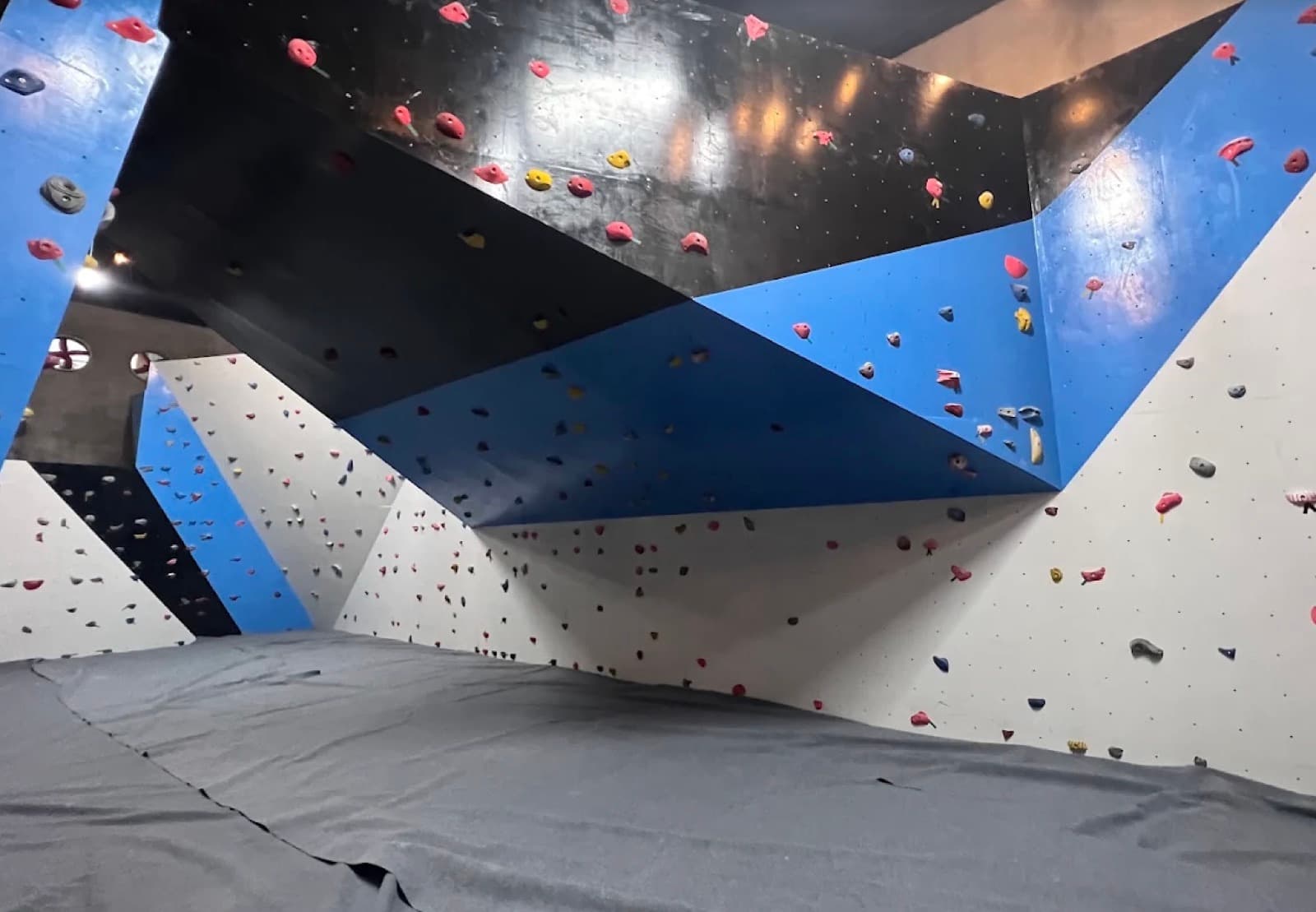 The main bouldering wall at Danang Climbing Gym in Da Nang
