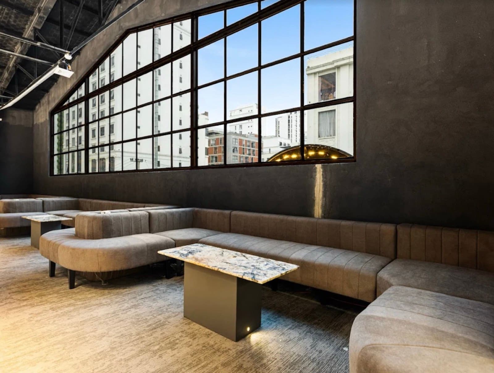 Hybrid, the upstairs lounge with big windows