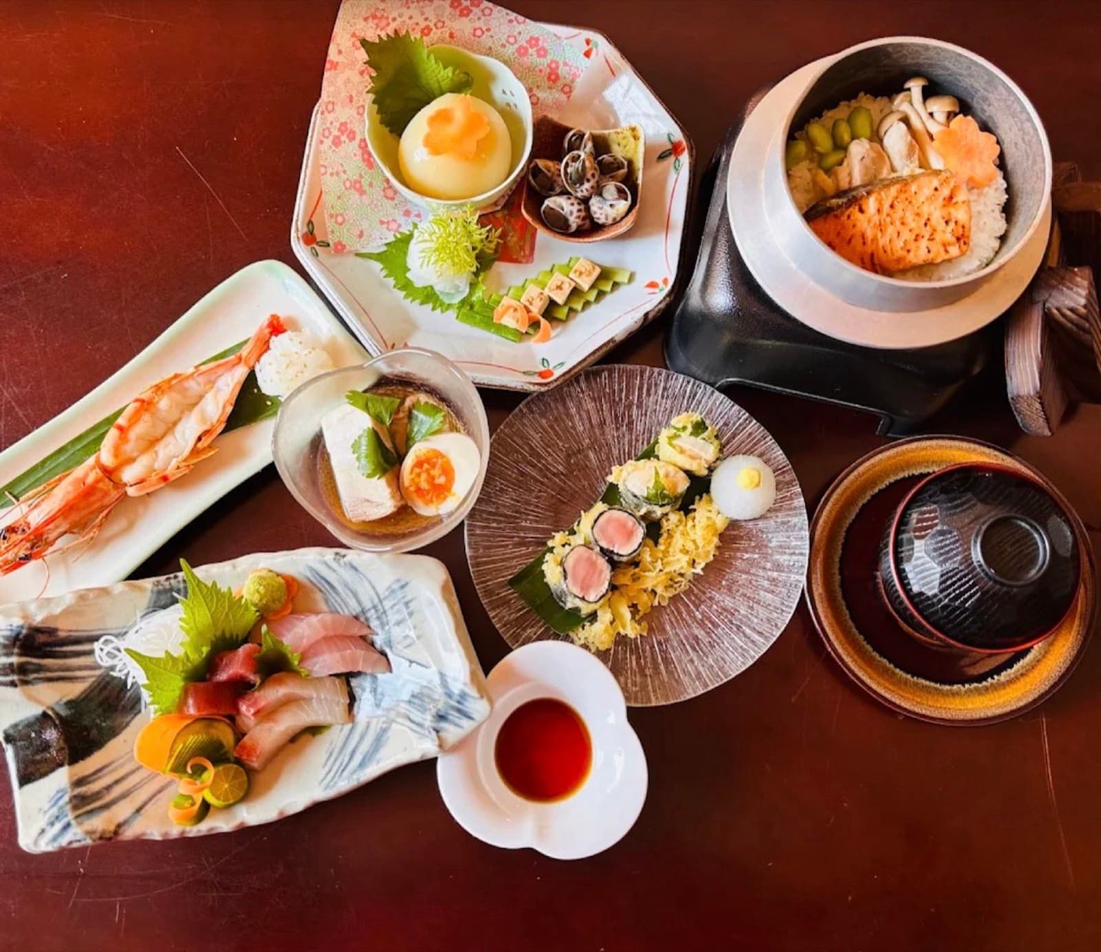 Izakaya Yen, a full Japanese set meal of sashimi, sushi, tempura and grilled fish