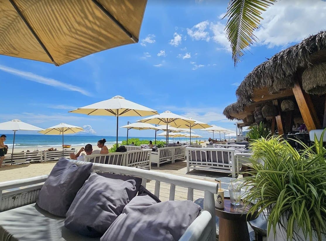 Maia Beach Bar seats on the sand