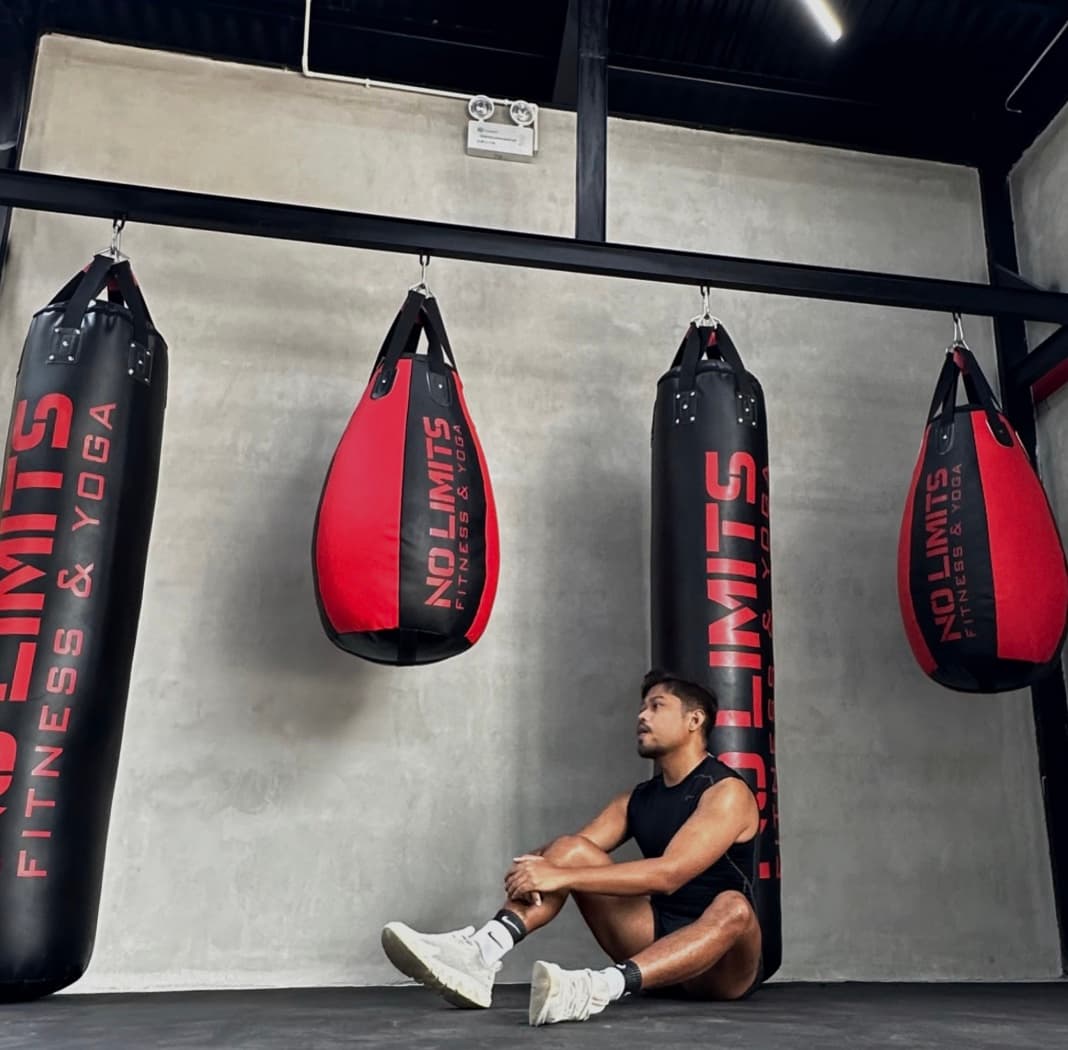 The printed kickfit bags at No Limits Fitness & Yoga