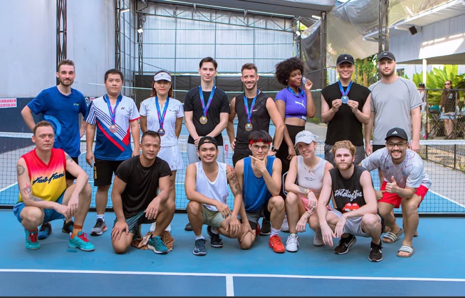Players with medals after a tournament at Picklehead